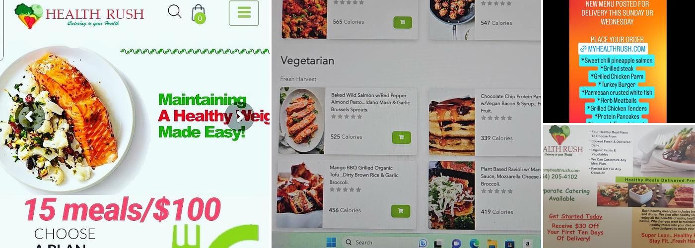 Health Rush Meal Plan Delivery Menu