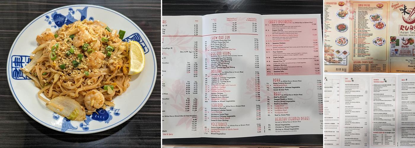 Ruby Asian Taste Menu