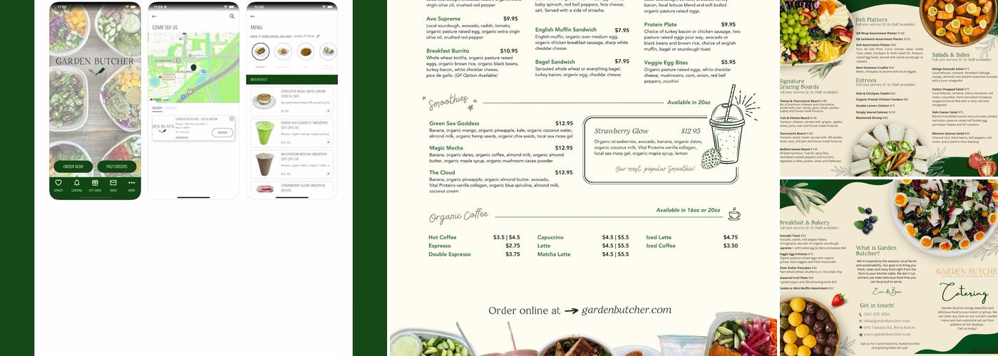 Garden Butcher Menu