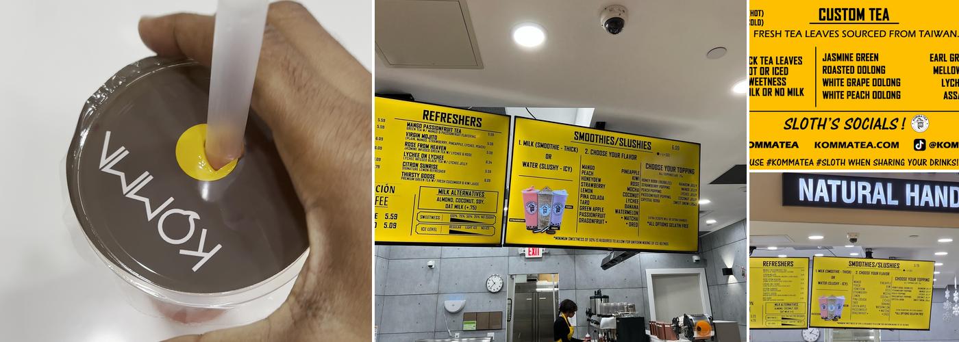 Komma Tea - Sawgrass Menu