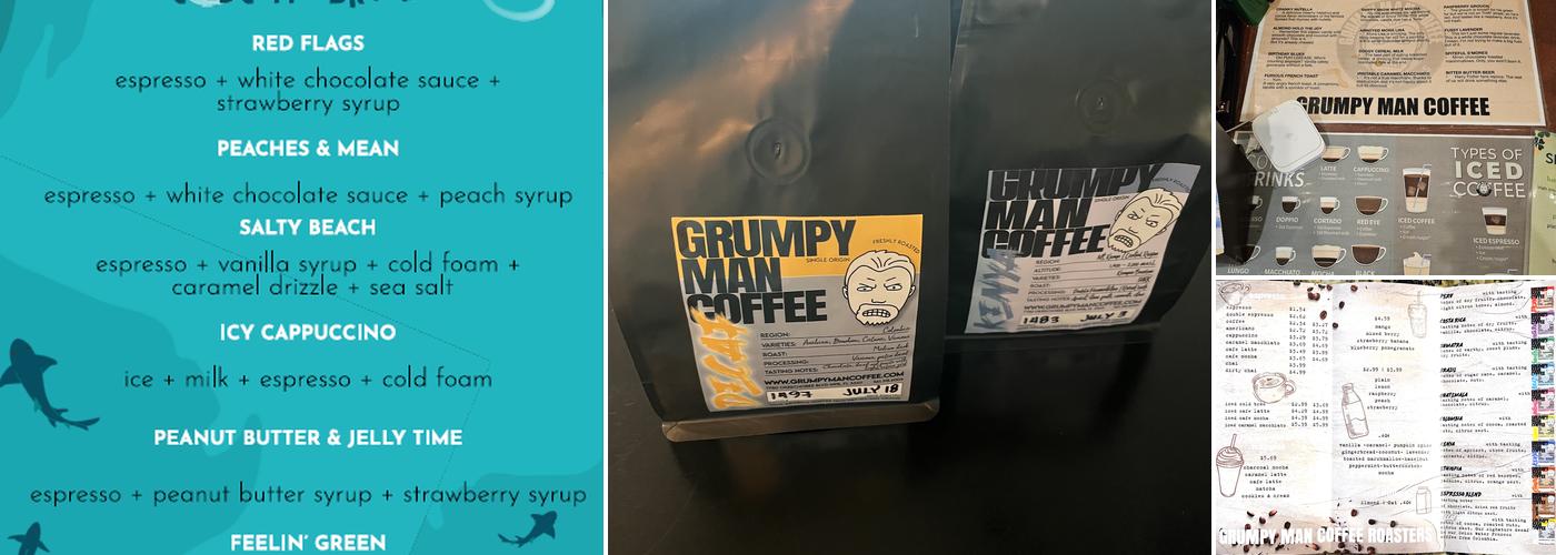 Grumpy Man Coffee Roasters Menu