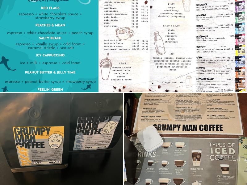 Grumpy Man Coffee Roasters Menu