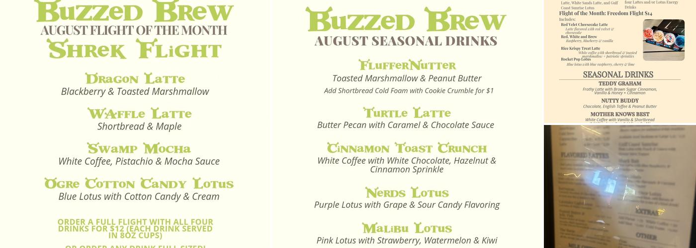 Buzzed Brew Coffee Menu