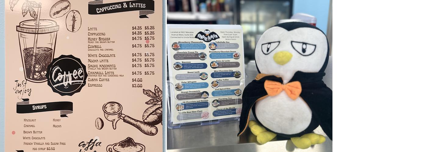 Vampire Penguin Menu