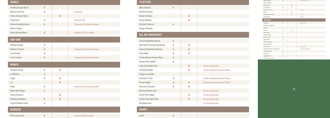 Carrot Express Menu