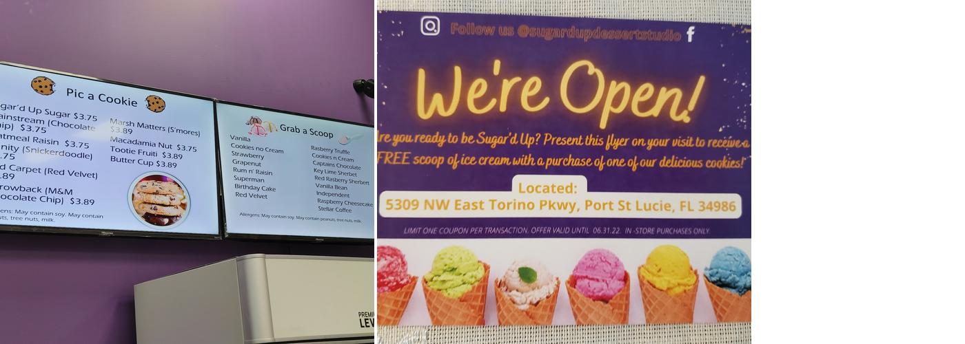 Sugar'd Up Dessert Studio Menu