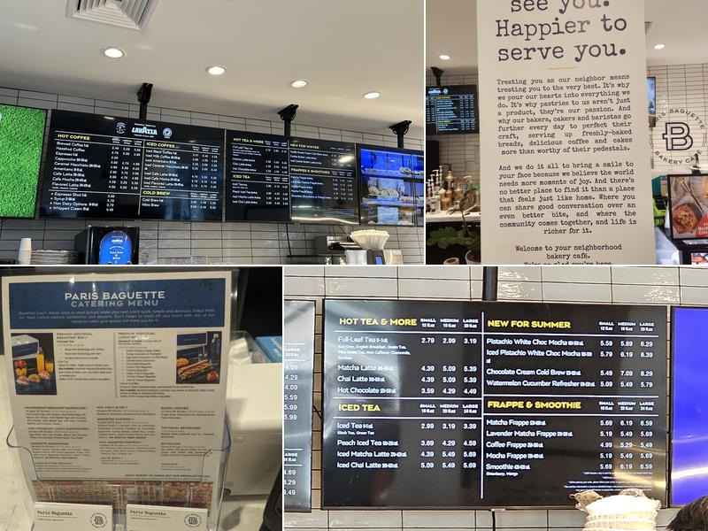 Paris Baguette Menu