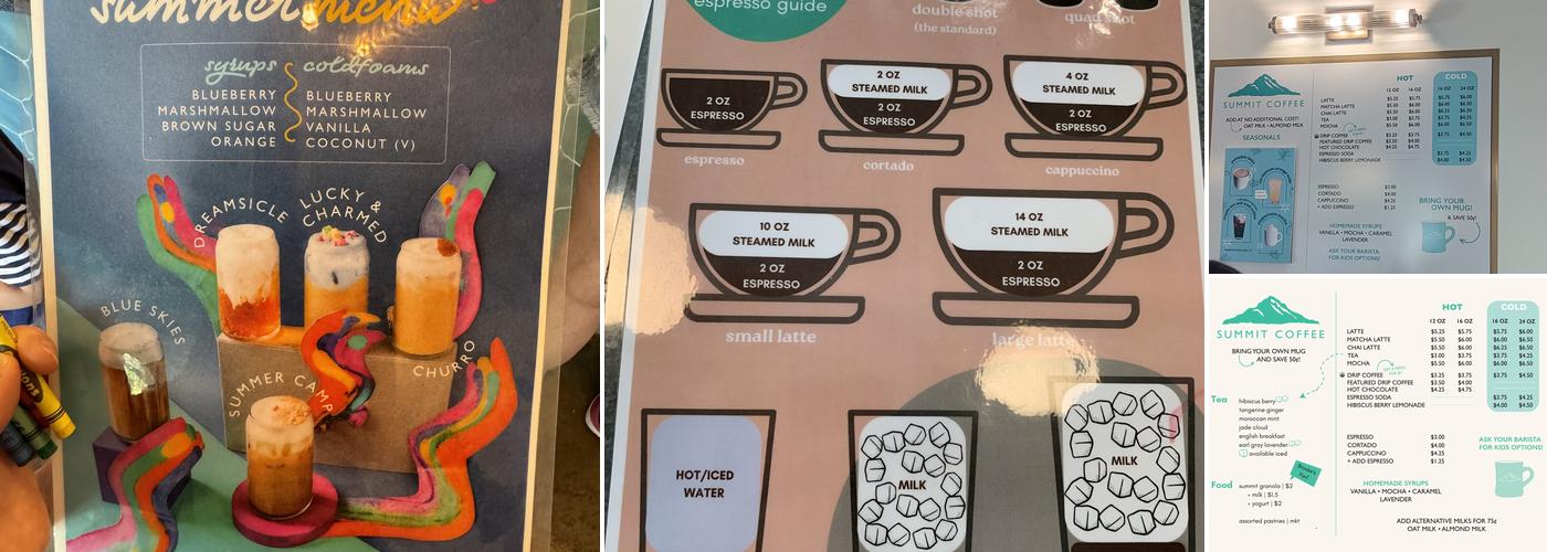 Summit Coffee Roswell Menu