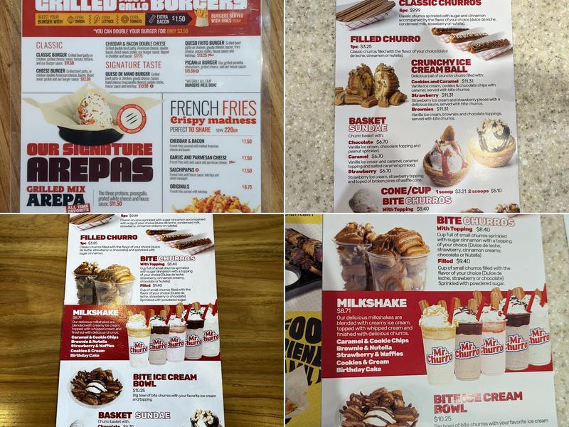 Mr. Churro Menu