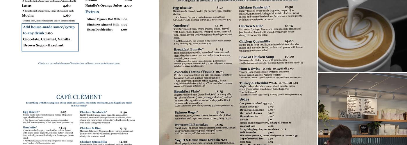 Café Clément Menu