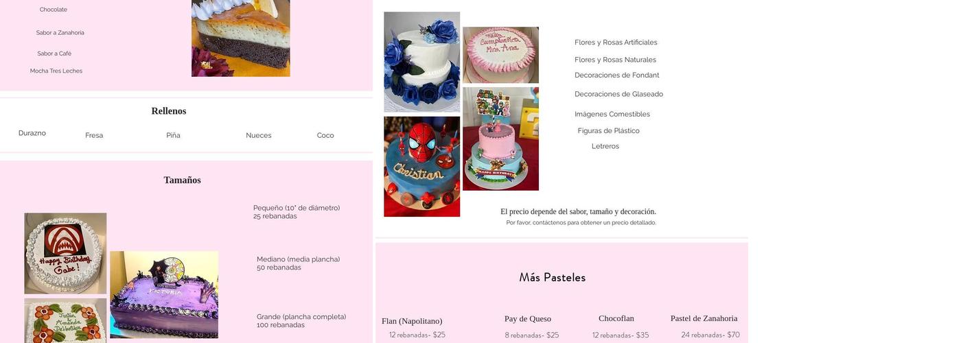 Pastelería Cielito Lindo Menu