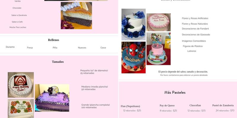 Pastelería Cielito Lindo Menu