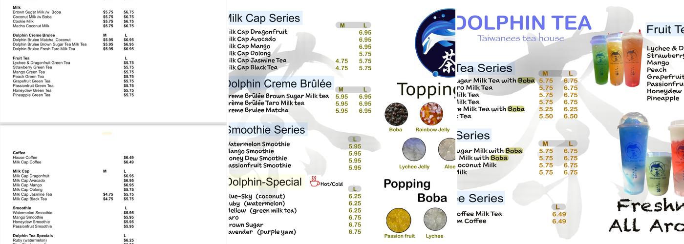 Dolphin Tea Menu