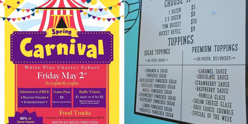 Sugared Moose Mini Donuts Menu