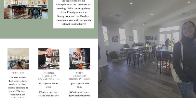 Koenig Distillery Menu