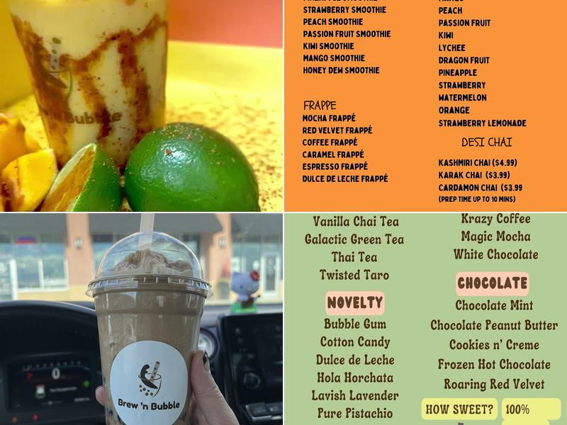 Brew 'n Bubble Menu