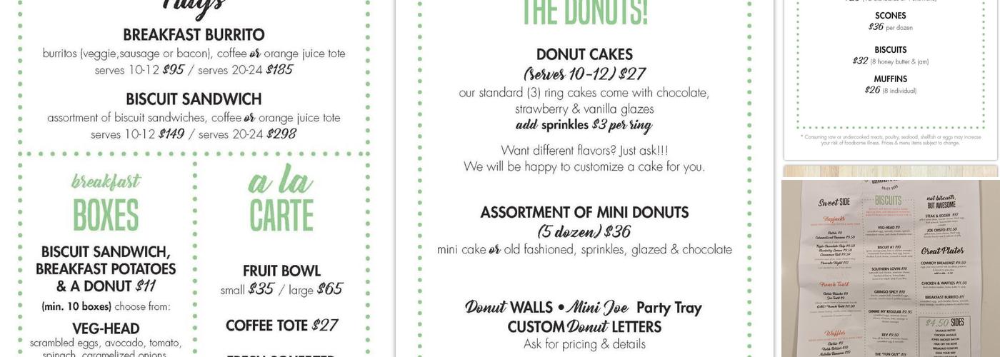 Joe Donut Itasca Menu