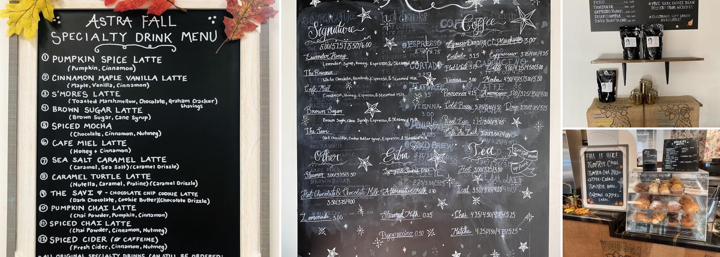 Astra Coffee Roasters Menu