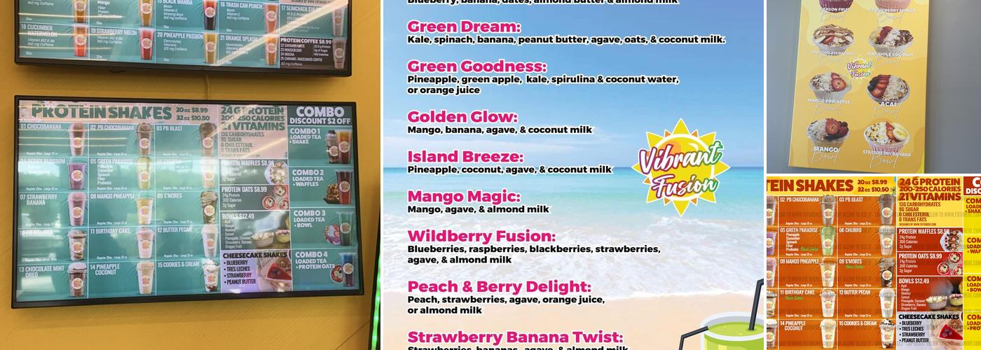 Vibrant Fusion Menu