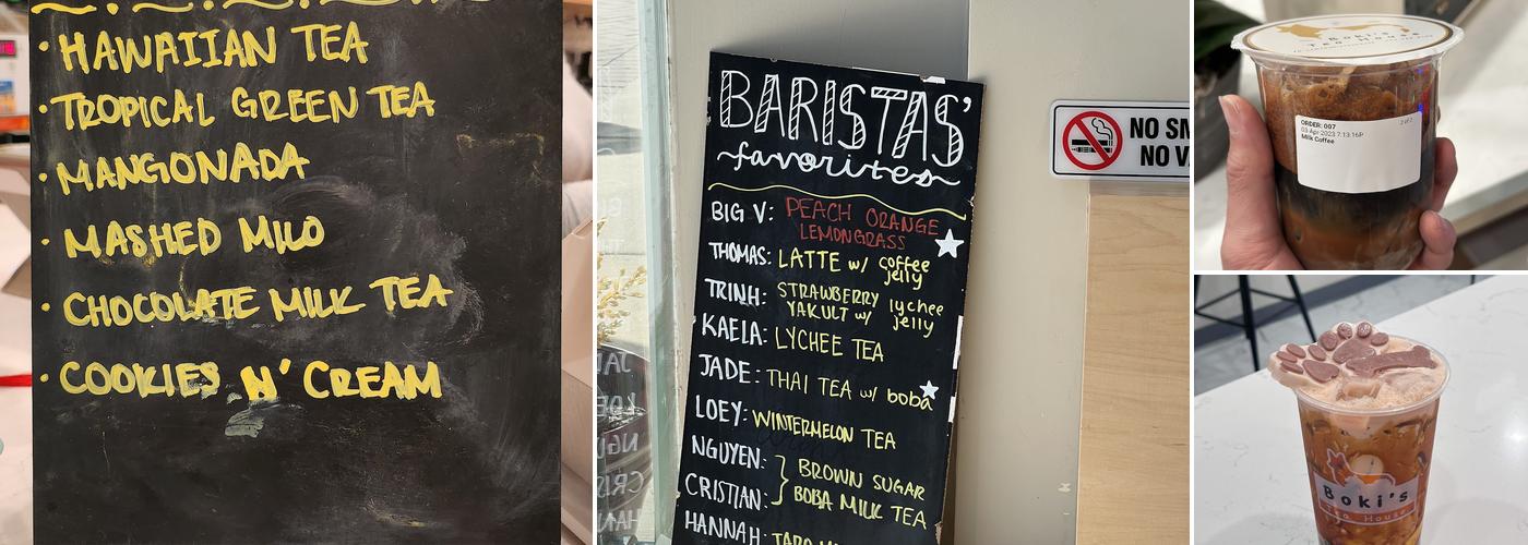 Boki's Tea House Menu