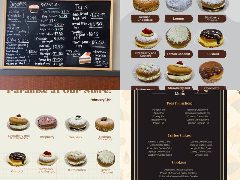 Ganache Bakery Menu