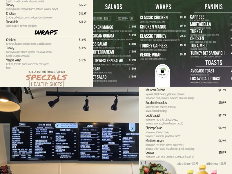 Nectar Coffee & Eatery Menu