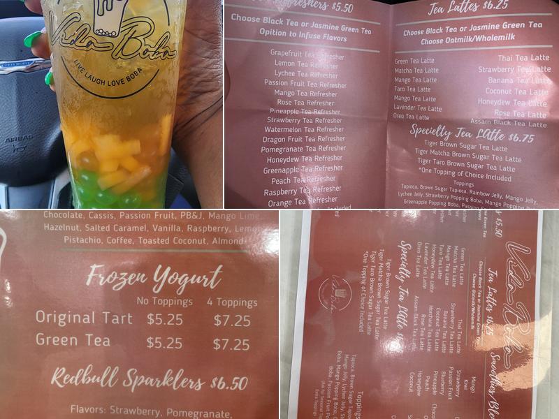 Vida Boba Cafe Menu