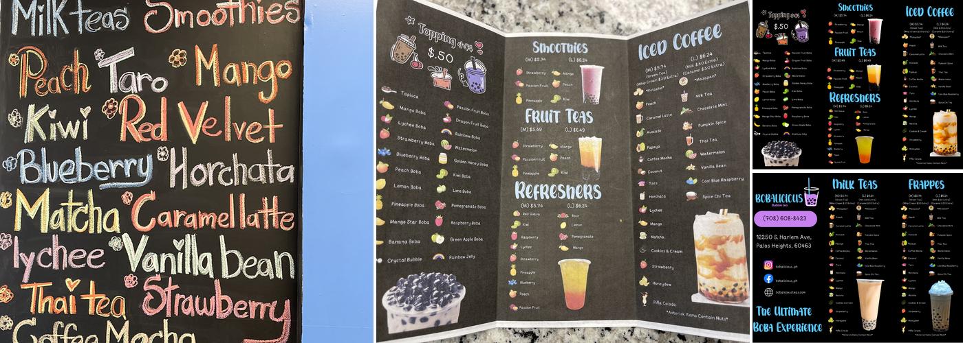 Bobalicious Menu