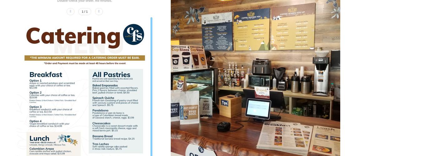 CFS Coffee For The Soul, Oak Brook Menu