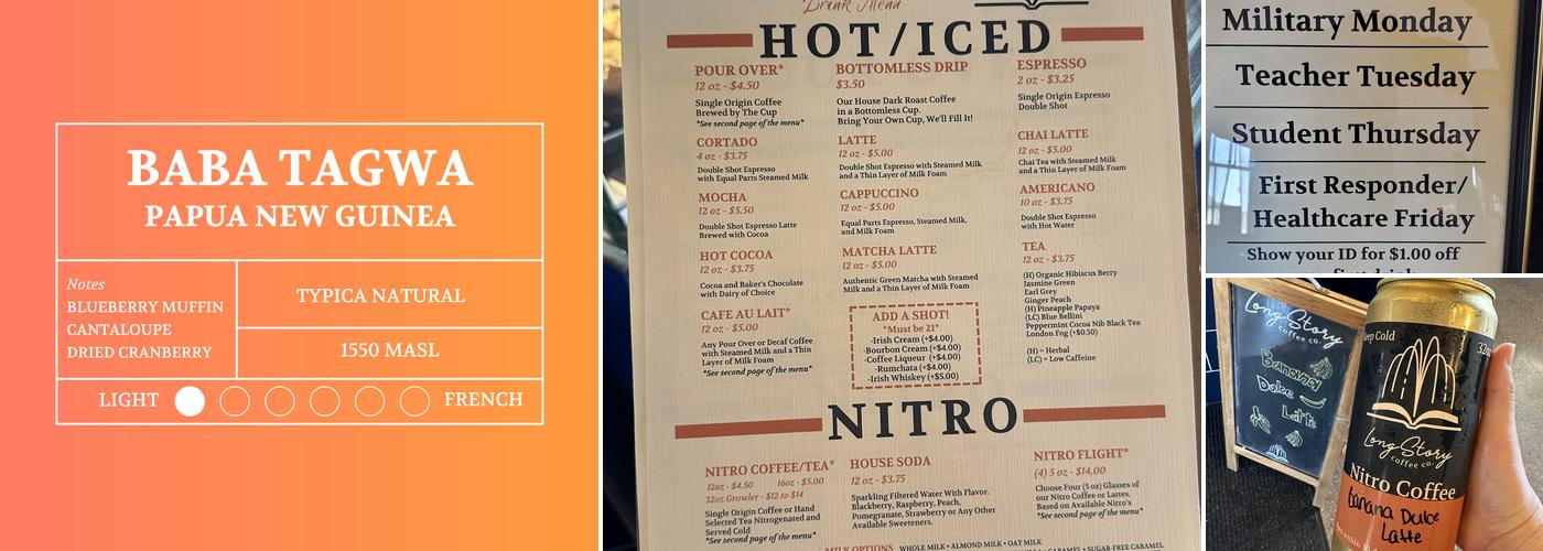 LongStory Coffee Menu