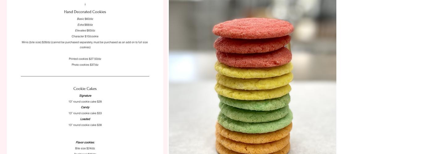 Sugar* A La Mode Menu