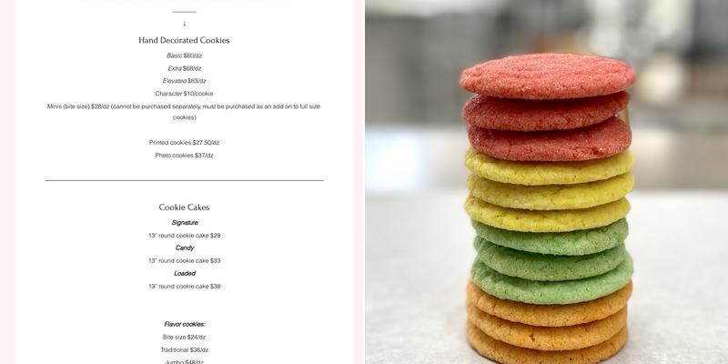 Sugar* A La Mode Menu