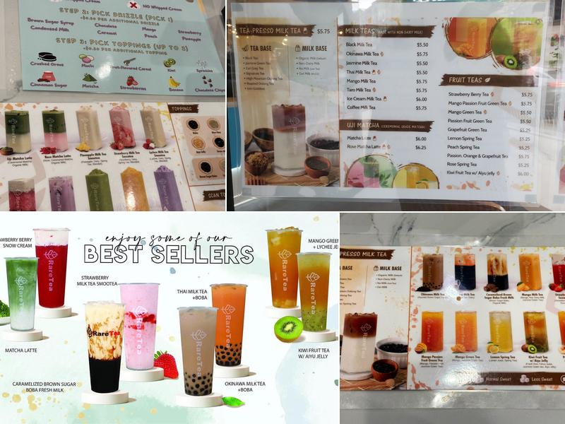 Rare tea Chicago Menu