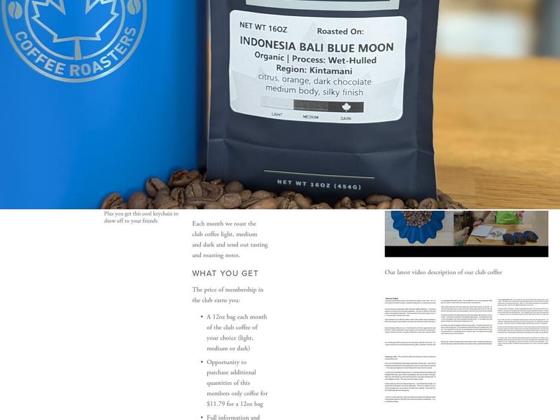 Maple Leaf Coffee Roasters (Roaster Location) Menu