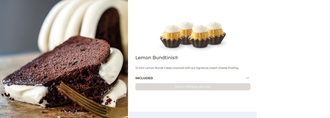 Nothing Bundt Cakes Menu