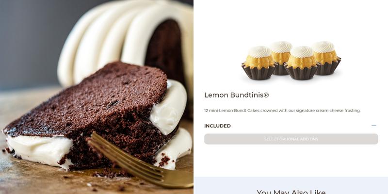 Nothing Bundt Cakes Menu