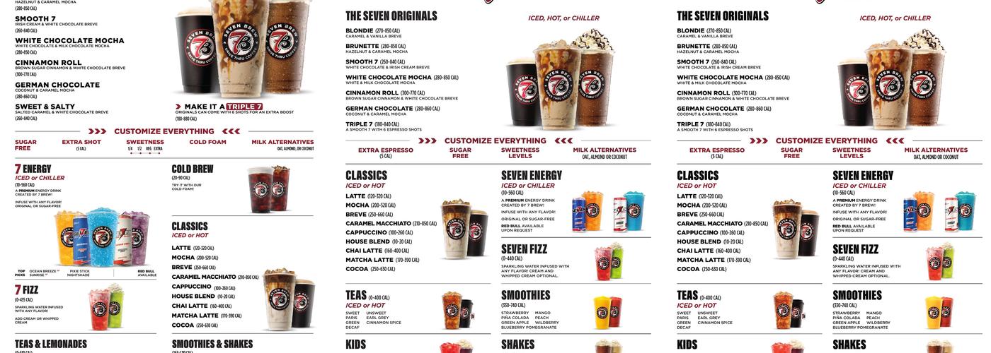 7 Brew Coffee Menu