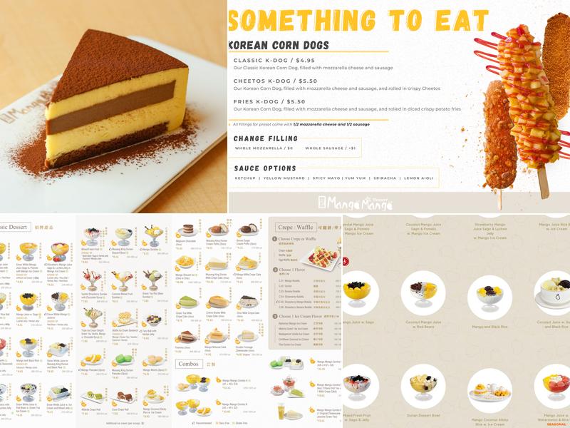 Mango Mango Dessert Menu