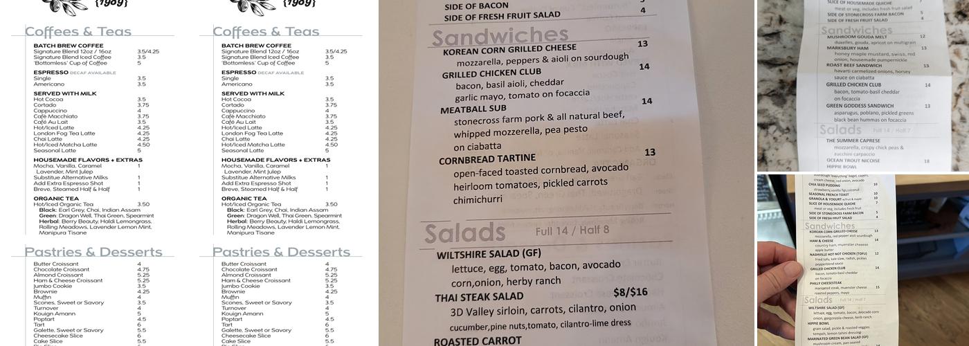 Wiltshire Pantry Bakery and Café - Downtown Menu