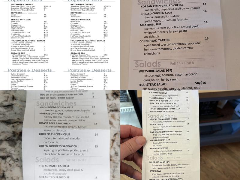 Wiltshire Pantry Bakery and Café - Downtown Menu