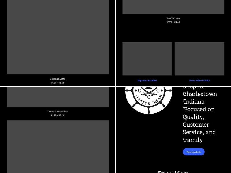 Charlestown Coffee & Cream Menu