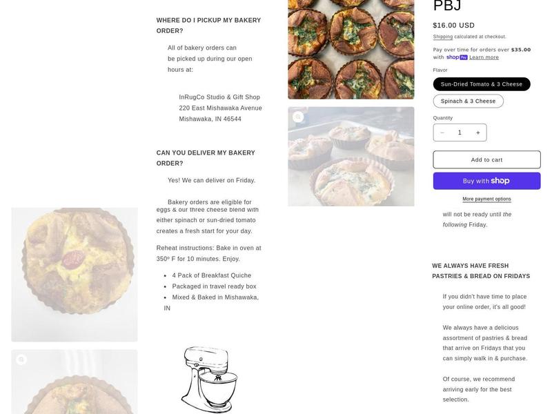 Lola's Pastry Bread & Jam Bakery Menu