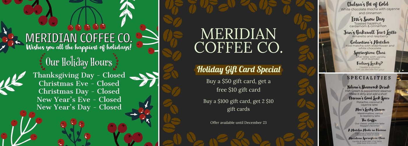 Meridian Coffee Co. Menu