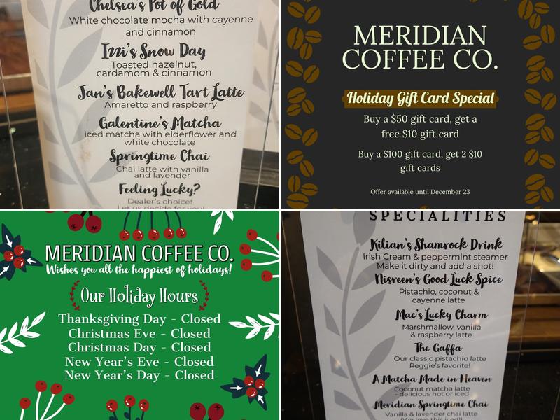 Meridian Coffee Co. Menu