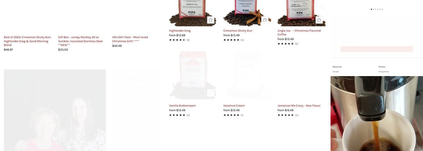 Jumpy Monkey Coffee Roasting Co. Menu