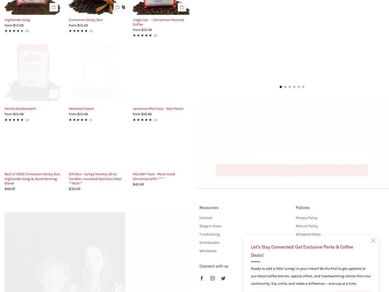 Jumpy Monkey Coffee Roasting Co. Menu