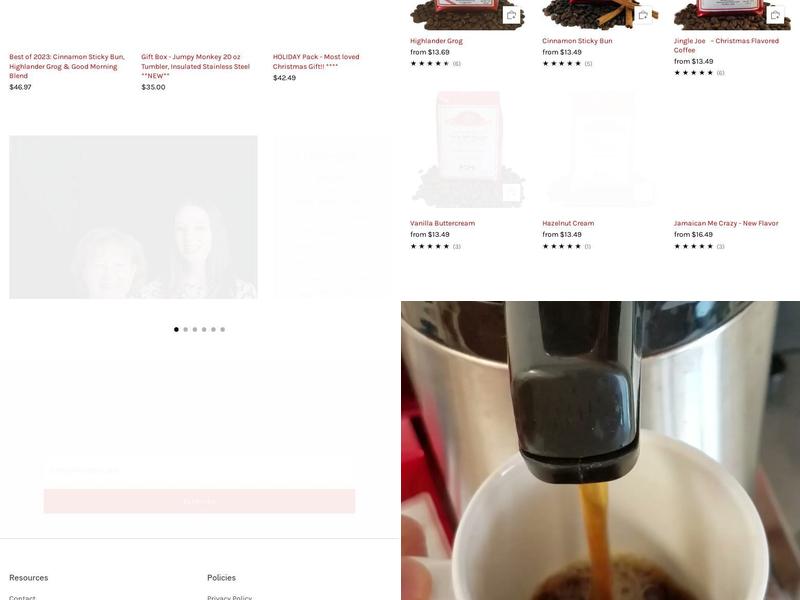 Jumpy Monkey Coffee Roasting Co. Menu