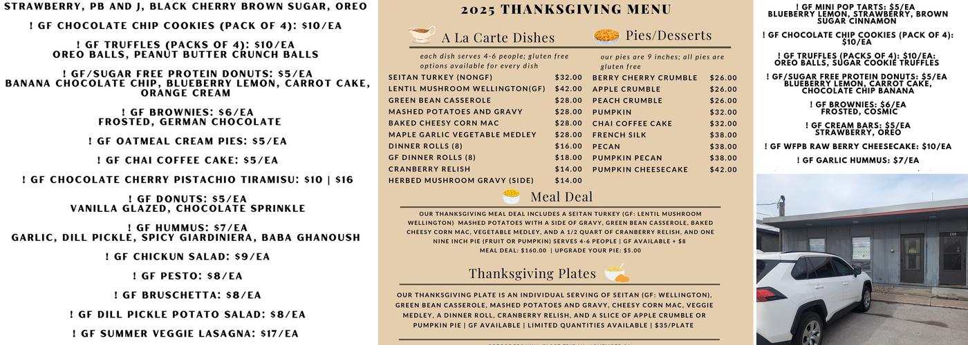 Conscious Comforts Menu