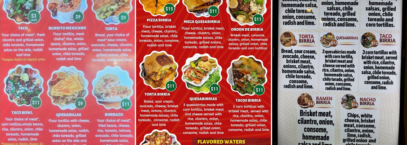 RINCONCITO HISPANO Menu