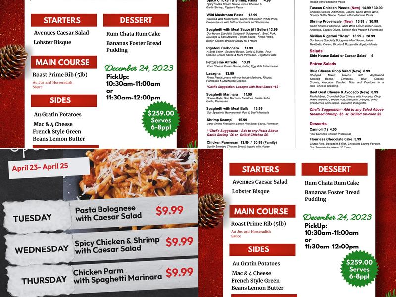 Pasta Per Favore Menu